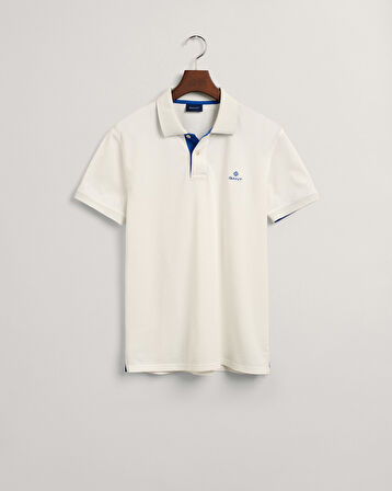 GANT Erkek Krem Slim Fit Polo