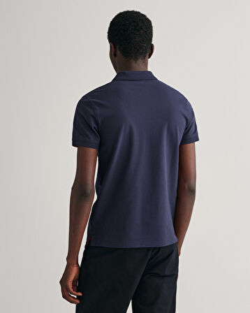 GANT Erkek Lacivert Slim Fit Polo