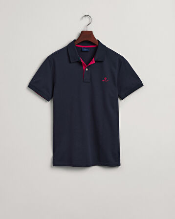 GANT Erkek Lacivert Slim Fit Polo