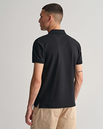 GANT Erkek Siyah Slim Fit Polo