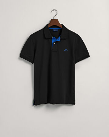 GANT Erkek Siyah Slim Fit Polo