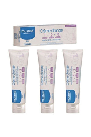 Mustela Vitamin Barrier Cream 1.2.3 Pişik Kremi 100 ml 3 Adet