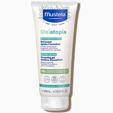 Mustela Stelatopia Çok Kuru Ciltler İçin Şampuan 200 ml Yeni Seri