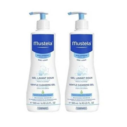 Mustela Göz Yakmayan Avokado Özlü Yenidoğan Uyumlu Saç ve Vücut Şampuanı 2x500 ml