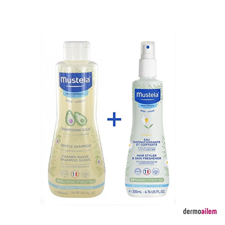 Mustela Göz Yakmayan Avokado Özlü Bebek Şampuanı 500 ml + Sprey