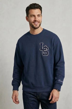 Erkek standart fit Yuvarlak Yaka Sweatshirt - Günlük & Streetwear kLacivert / S