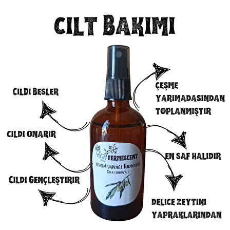 Zeytin Yaprağı Hidrosolü / Suyu - Cilt Bakımı - Antioksidan - Canlandırıcı Delice Zeytini Yaprağı