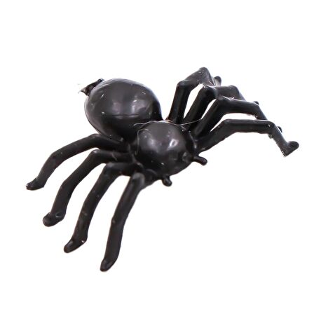 CADILAR BAYRAMI HALLOWEEN ŞAKA ÖRÜMCEK SİYAH PLATİK FİGÜR 13CM X 7CM - 1 ADET