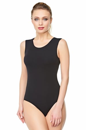 Belinay 0816 Sıfır Kol Bayan Çıtçıtlı Body Siyah M