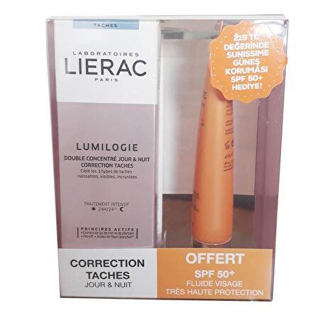 LIERAC Lumilogie Day & Night Dark Spot Correction Double Concentrate 30 ml ALANA SPF50+ Güneş Koruma HEDİYE