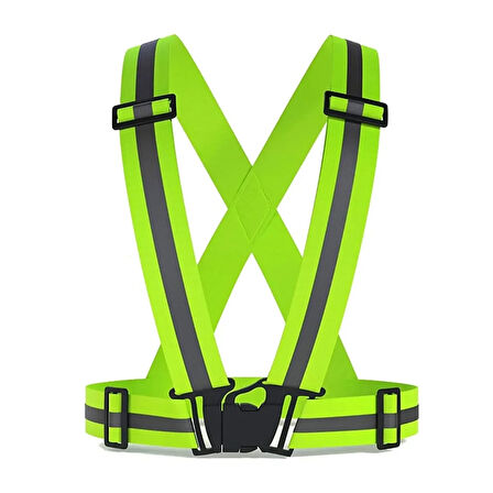 GTEM Yüksek Görünümlü Reflektörlü Pratik Şerit Ikaz Yeleği Düz