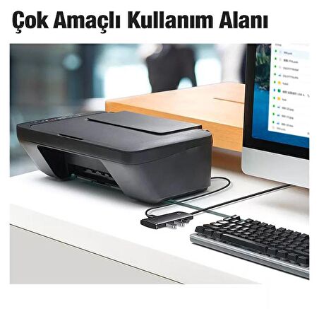 Baseus 0.25CM  5Gbps Veri Aktarım 4 Portlu Type-C to USB 3.0 Dönüştürücü Çevirici Hub Tak Çalıştır 