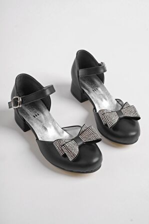 Fiyonklu Karnıyarık Kız Çocuk Abiye Ayakkabı