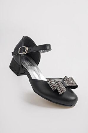 Fiyonklu Karnıyarık Kız Çocuk Abiye Ayakkabı