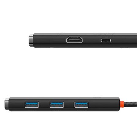 Baseus 20CM 100W 5 Port Type-C Dönüştürücü Çevirici HUB 500 MB/sn Veri Aktarım 4K HDMİ Tak Çalıştır