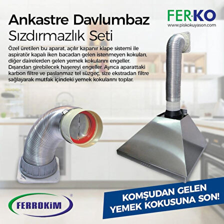 Ankastre Aspiratör Koku Sızdırmazlık Seti 2 mt Borulu