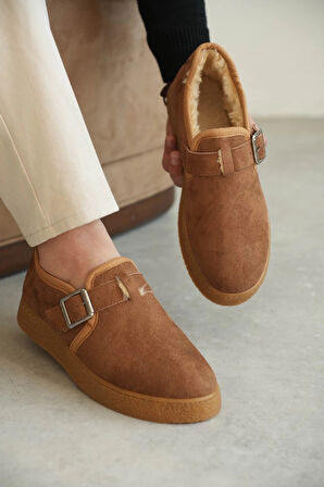 KB-KX1 Kuback Taba Kürklü Günlük Erkek Ayakkabı