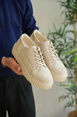 KB-X516 Kuback Bej Süet Günlük Erkek Ayakkabı