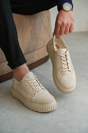 KB-X516 Kuback Bej Süet Günlük Erkek Ayakkabı