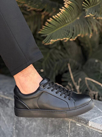 KB-BX1  Kuback Siyah Cilt Yüksek Siyah Taban Günlük Erkek Ayakkabı