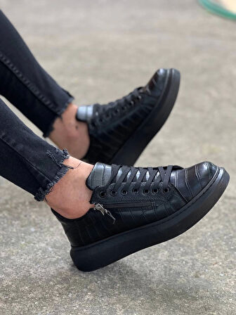 KB-309  Kuback Kömür Fermuar Ve Bağcıklı  Günlük Erkek  Ayakkabı