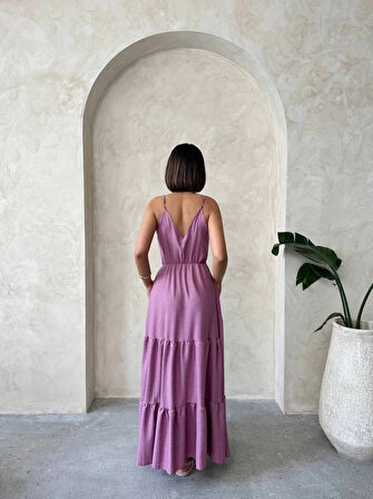 Fırfırlı katlı elbise s255049