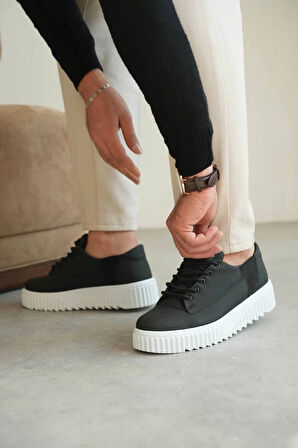 KB-X516 Kuback Siyah Cilt Günlük Erkek Ayakkabı