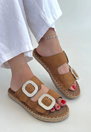 Hertas Vizon Nubuk Tokalı Terlik