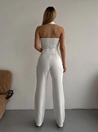 Palazzo pantolon beyaz s23211