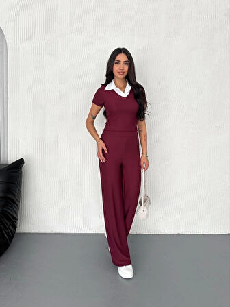 Ottoman kumaş beyaz gömlek yaka takım s4142