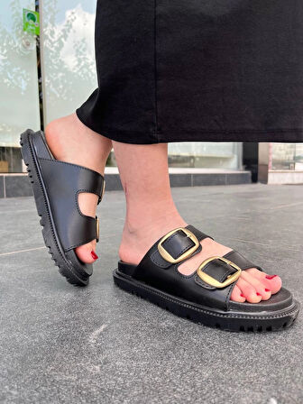 KBTX-1 Kuback Siyah Günlük Kadın Terlik