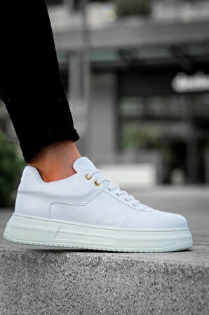 KB-X20 Kuback Beyaz Cilt Günlük Erkek Ayakkabı