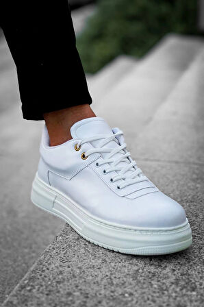 KB-X20 Kuback Beyaz Cilt Günlük Erkek Ayakkabı