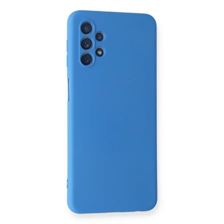 Samsung Galaxy A52 Kılıf Nano içi Kadife Silikon - Mavi