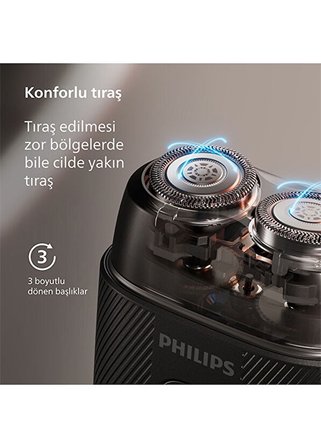 Philips Shaver 500 Serisi S591/05 Islak ve Kuru Elektrikli Kompakt Tıraş Makinesi