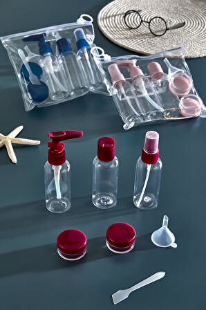 Plastik Seyahat Seti,Kiti Doldurulabilir Mini Kozmetik Şişesi