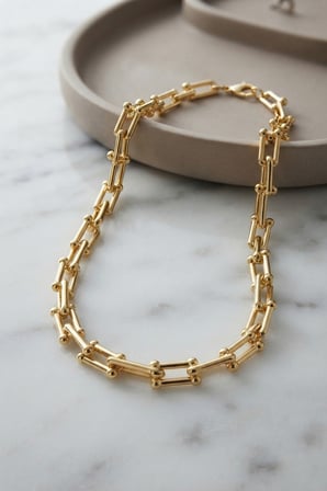 Utterly Good Kadın Kolye Tifani Model Gold Renk Altın Kaplama Pirinç