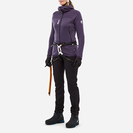 Millet FUSION GRID H Kadın Kapşonlu Polar Ceket Tam Fermuar MIV9032 N9332