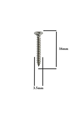 Sunta Vidası 3.5x16mm Ahşap Vida Raf Vidası Ahşap Tahta Mobilya Vidası Kısa Vida 100 Adet