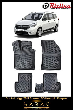 Rizline Dacia Lodgy 2016 Model 3D Havuzlu Paspas