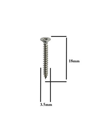 Sunta Vidası 3.5x18Mm Ahşap Vida Raf Vidası Ahşap Tahta Mobilya Vidası Kısa Vida 100 Adet