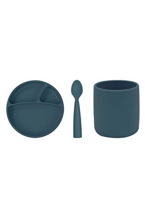 Porsiyon Tabak+bardak+nam Nam Kaşık 3'lü Set