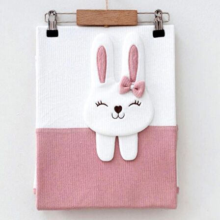 Ekebaby Bunny Lüx Penye Bebek Battaniyesi 85x90 Cm