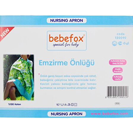 Bebefox Emzirme Önlüğü 115x75 Cm 120092