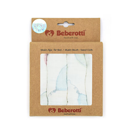 Beberotti 4'lü Müslin Bebek Ağız Bezi 25x25 Cm 102