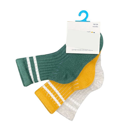 Defne Baby 3 Lü Bebek Çorabı E037-23