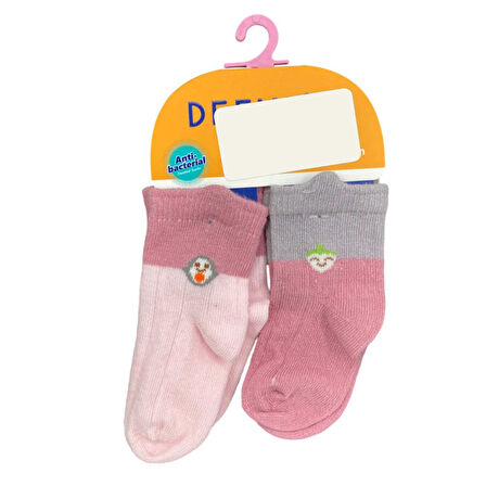 Defne Baby 2'li Bebek Çorabı K002-24