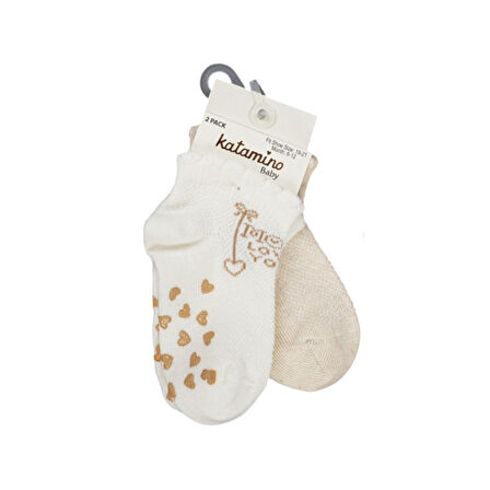 Katamino Kitkat 2'li Abs Kız Bebek Çorabı 20407