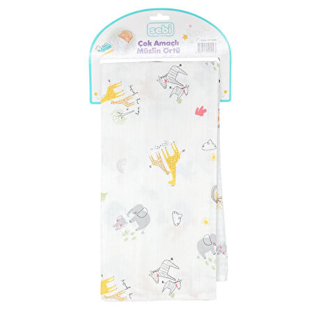 Sebi Bebe Çok Amaçlı Müslin Örtü 80x100 Cm