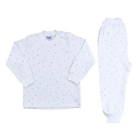 Sebi Bebe Nokta Çiçek Pijama Takım 9154